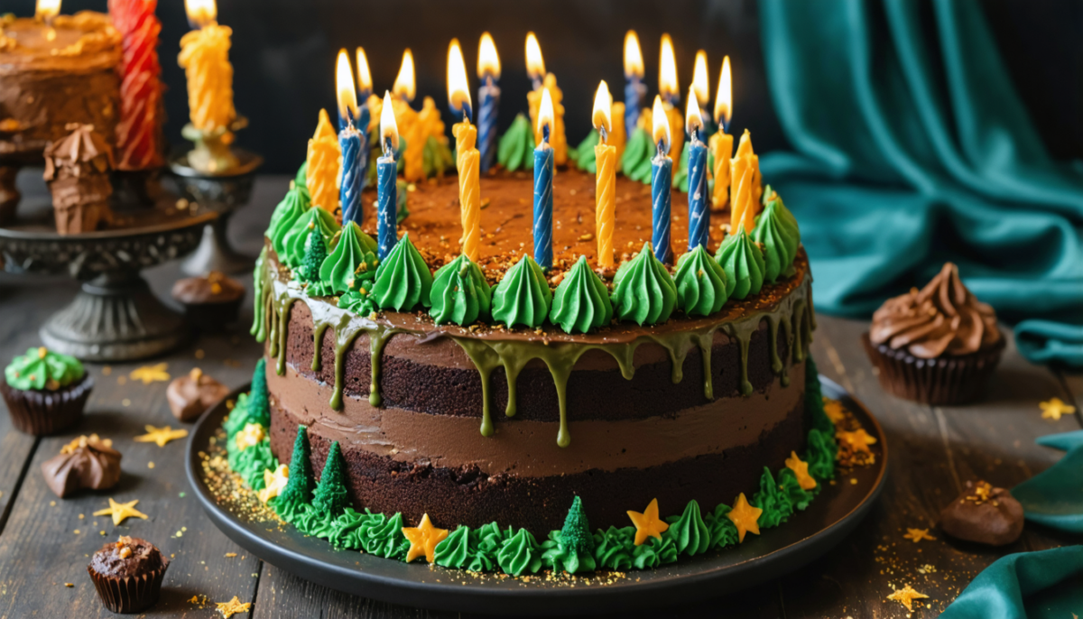 découvrez le gâteau d’anniversaire magique préparé par hagrid pour célébrer harry potter, un délice enchanté digne du monde des sorciers.