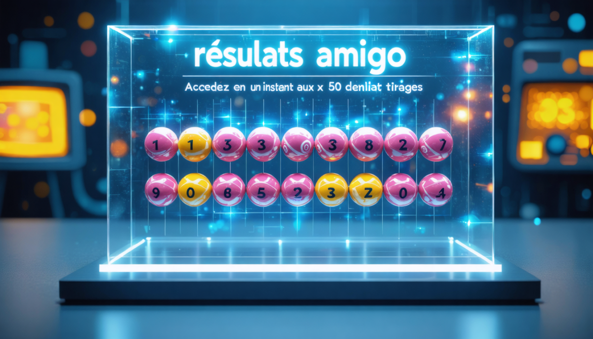 consultez rapidement les résultats amigo et retrouvez les 50 derniers tirages en un seul clic pour ne rien manquer de vos chances de gagner.